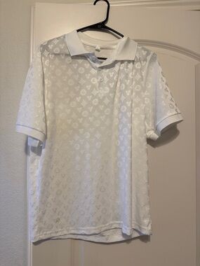 Fashionable DesignerInspired White Polo Shirt - Classic Short Sleeve